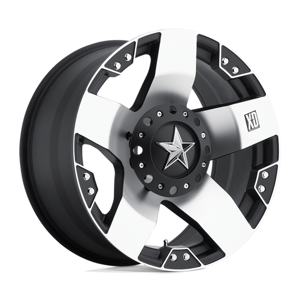 XD XD775 ROCKSTAR MACHINED FACE WITH MATTE BLACK WINDOWS Wheels for 2007-2021 FORD EXPEDITION [] - 20X8.5 35 MM - 20"  - (2021 2020 2019 2018 2017 2016 2015 2014 2013 2012 2011 2010 2009 2008 2007)