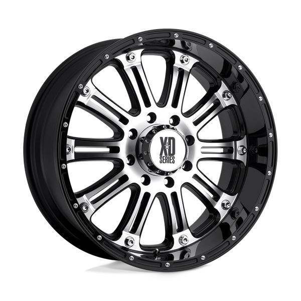 XD XD795 HOSS GLOSS BLACK MACHINED Wheels for 2013-2023 FORD F-250 F-350 SUPER DUTY [] - 17X9 18 mm - 17"  - (2023 2022 2021 2020 2019 2018 2017 2016 2015 2014 2013)