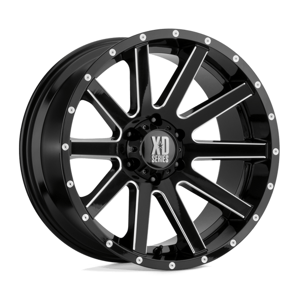 XD XD818 HEIST SATIN BLACK MILLED Wheels for 2021-2023 FORD F-150 [] - 22X10 12 MM - 22"  - (2023 2022 2021)