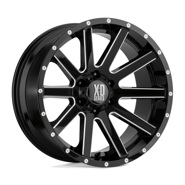 XD XD818 HEIST SATIN BLACK MILLED Wheels for 2017-2020 ACURA MDX [] - 17X8 35 mm - 17"  - (2020 2019 2018 2017)
