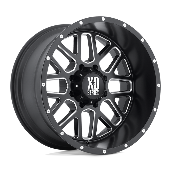XD XD820 GRENADE SATIN BLACK MILLED Wheels for 2017-2022 ACURA ILX [] - 18X8 38 mm - 18"  - (2022 2021 2020 2019 2018 2017)