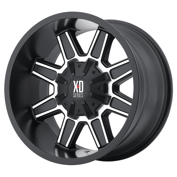 XD XD823 TRAP SATIN BLACK WITH MACHINED FACE Wheels for 2021-2023 FORD F-150 [] - 20X9 18 MM - 20"  - (2023 2022 2021)