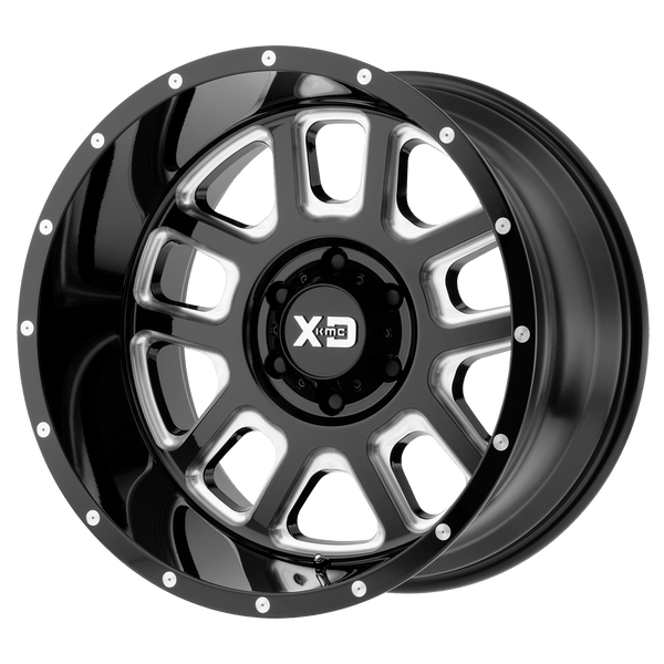 XD XD828 DELTA GLOSS BLACK MILLED Wheels for 2010-2020 FORD F-150 [] - 20X9 18 mm - 20"  - (2020 2019 2018 2017 2016 2015 2014 2013 2012 2011 2010)