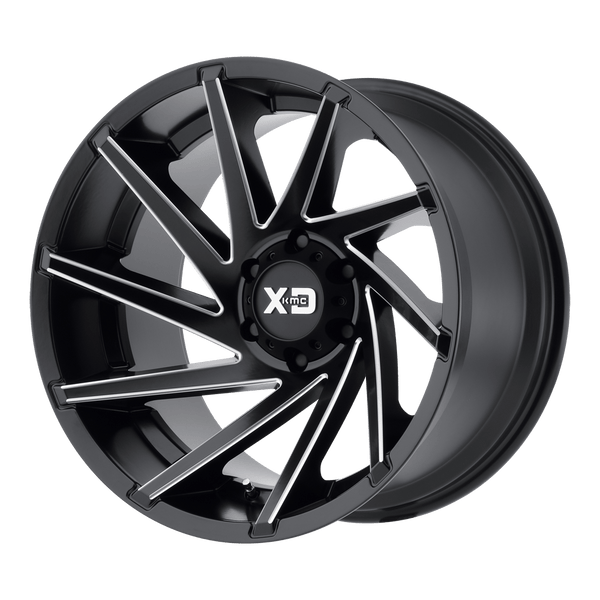 XD XD834 CYCLONE SATIN BLACK MILLED Wheels for 2021-2023 FORD F-150 [] - 18X9 0 MM - 18"  - (2023 2022 2021)