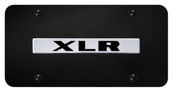 Cadillac XLR Chrome on Black 3D Bar License Plate - XLR.N.CB