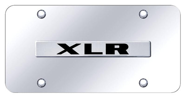 Cadillac XLR Chrome on Chrome 3D Bar License Plate - XLR.N.CC