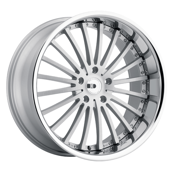 XO NEW YORK MATTE SILVER W/ BRUSHED FACE & STAINLESS STEEL LIP Wheels for 2021-2023 ACURA TLX [] - 20X8.5 20 mm - 20"  - (2023 2022 2021)
