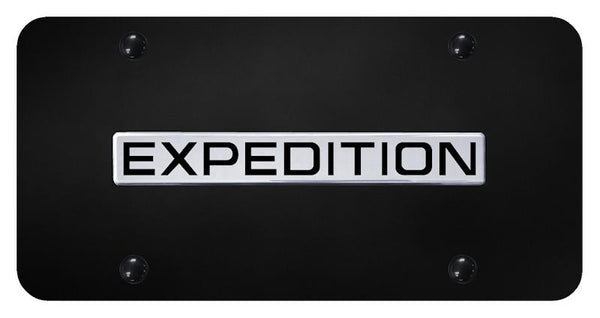 Ford Expedition Chrome on Black 3D Bar License Plate - XPD.N.CB