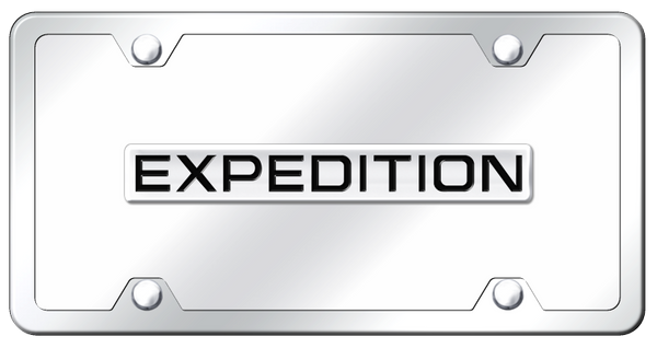 Ford Expedition Name Plate Kit - Chrome on Mirrored License Plate - XPD.N.CCK