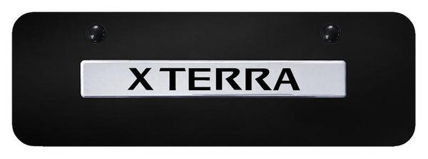 Nissan Xterra Chrome on Black 3D Bar Mini License Plate - XTE.N.CBM