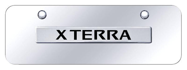 Nissan Xterra Chrome on Chrome 3D Bar Mini License Plate - XTE.N.CCM