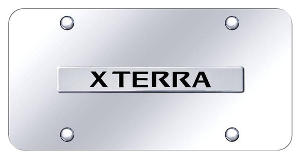 Nissan X-Terra Chrome on Chrome 3D Bar License Plate - XTE.N.CC