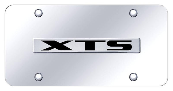 Cadillac XTS Chrome on Chrome 3D Bar License Plate - XTS.N.CC