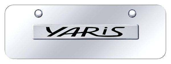 Toyota Yaris Chrome on Chrome 3D Bar Mini License Plate - YAR.N.CCM