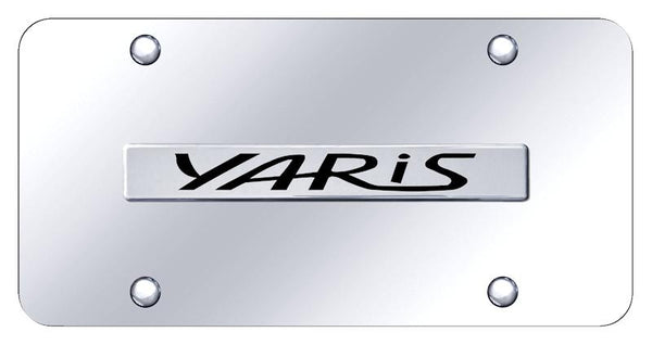 Toyota Yaris Chrome on Chrome 3D Bar License Plate - YAR.N.CC