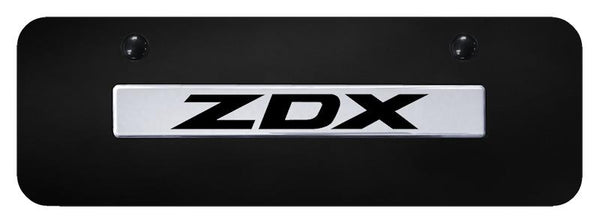 Acura ZDX Chrome on Black 3D Bar Mini License Plate - ZDX.N.CBM