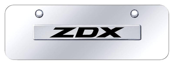 Acura ZDX Chrome on Chrome 3D Bar Mini License Plate - ZDX.N.CCM