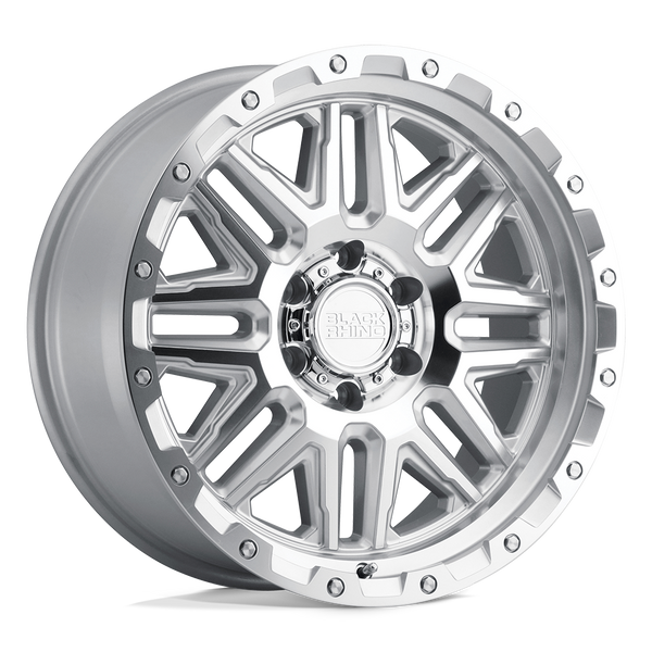 Black Rhino ALAMO SILVER W/ MIRROR FACE & STAINLESS BOLTS Wheels for 2010-2022 TOYOTA 4RUNNER [] - 17X9 12 MM - 17"  - (2022 2021 2020 2019 2018 2017 2016 2015 2014 2013 2012 2011 2010)