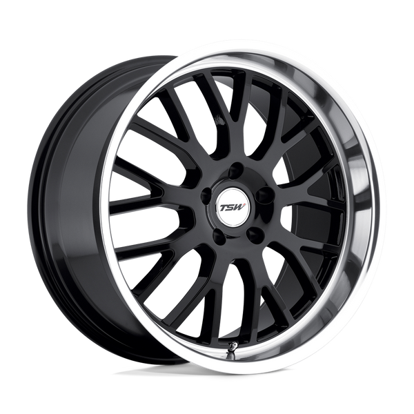 TSW TREMBLANT GLOSS BLACK W/ MIRROR CUT LIP Wheels for 2014-2016 ACURA MDX [] - 19X8 30 mm - 19"  - (2016 2015 2014)