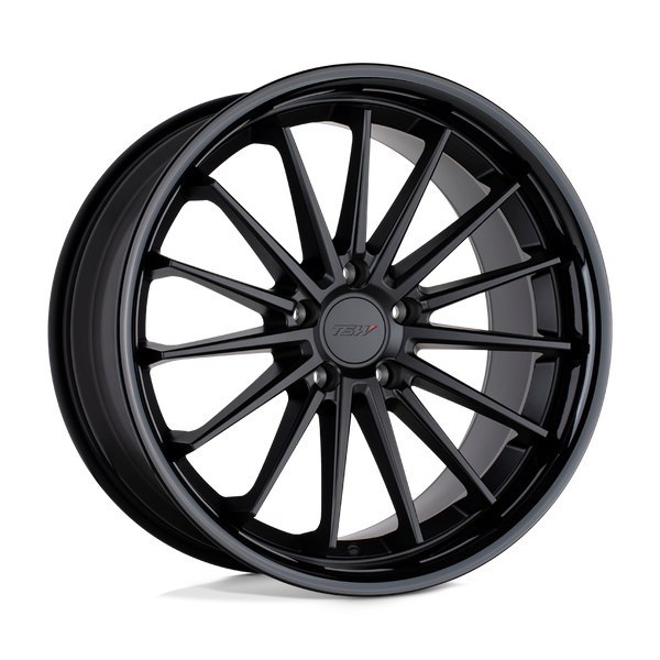 TSW MARINA MATTE BLACK W/ GLOSS BLACK LIP Wheels for 2014-2020 ACURA RLX [] - 18X8.5 35 mm - 18"  - (2020 2019 2018 2017 2016 2015 2014)