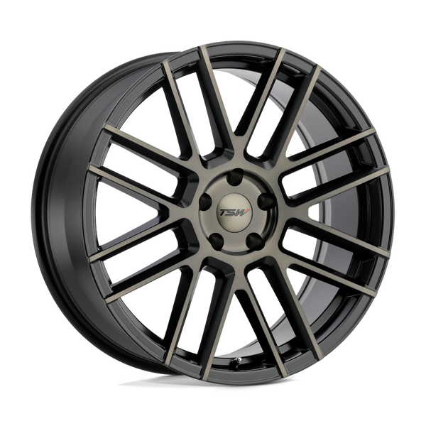 TSW MOSPORT MATTE BLACK W/ MACHINE FACE & DARK TINT Wheels for 2014-2020 ACURA RLX [] - 18X8.5 35 mm - 18"  - (2020 2019 2018 2017 2016 2015 2014)
