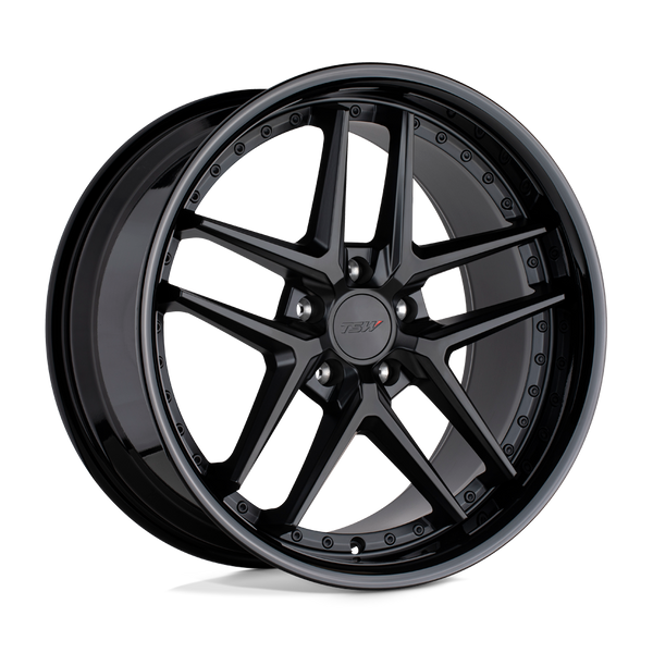TSW PREMIO MATTE BLACK W/ GLOSS BLACK LIP Wheels for 2014-2020 ACURA RLX [] - 19X8.5 35 mm - 19"  - (2020 2019 2018 2017 2016 2015 2014)