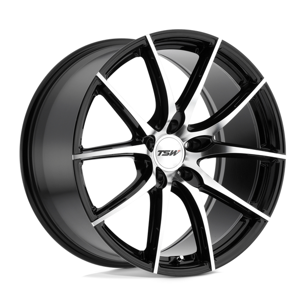 TSW SPRINT GLOSS BLACK W/ MIRROR CUT FACE Wheels for 2004-2008 ACURA TL BASE 3.2L [] - 19X8.5 40 mm - 19"  - (2008 2007 2006 2005 2004)