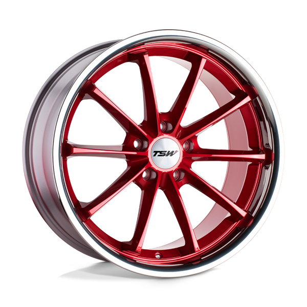 TSW SWEEP CANDY RED W/ STAINLESS LIP Wheels for 2017-2022 ACURA ILX [] - 20X8.5 40 mm - 20"  - (2022 2021 2020 2019 2018 2017)
