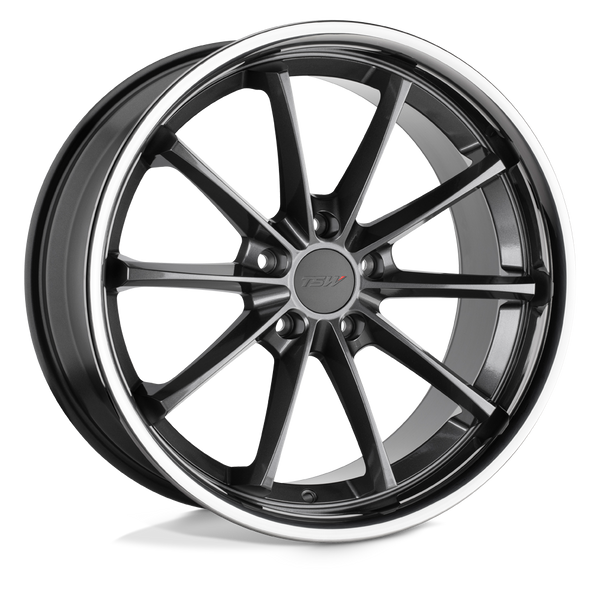 TSW SWEEP GLOSS GUNMETAL W/ STAINLESS LIP Wheels for 2013-2018 ACURA MDX [] - 18X8.5 35 mm - 18"  - (2018 2017 2016 2015 2014 2013)