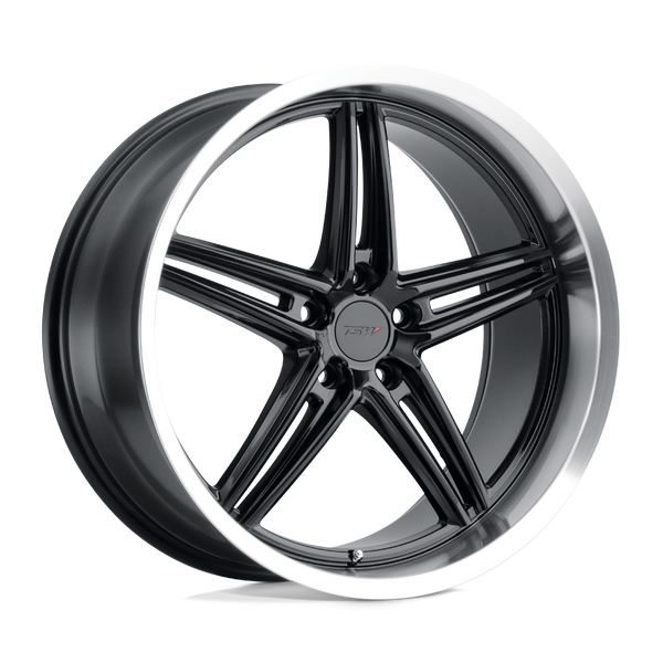 TSW VARIANTE GLOSS BLACK W/ MACHINED LIP Wheels for 2004-2008 ACURA TL TYPE-S [] - 19X8.5 40 mm - 19"  - (2008 2007 2006 2005 2004)