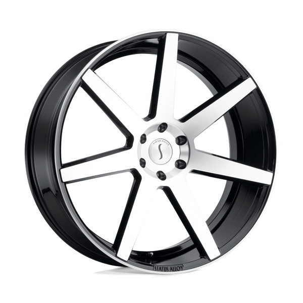 Status JOURNEY GLOSS BLACK W/ MACHINED FACE Wheels for 2021-2022 CADILLAC ESCALADE [] - 26X10 25 MM - 26"  - (2022 2021)