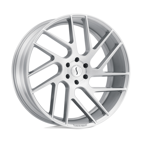 Status JUGGERNAUT SILVER W/ BRUSHED MACHINED FACE Wheels for 2014-2016 ACURA MDX [] - 20X9 30 mm - 20"  - (2016 2015 2014)