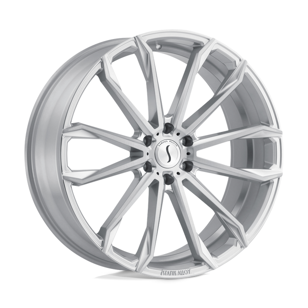 Status MASTADON SILVER W/ BRUSHED MACHINED FACE Wheels for 2015-2020 ACURA TLX [] - 20X9 30 MM - 20"  - (2020 2019 2018 2017 2016 2015)