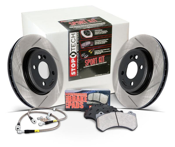 StopTech Front Axle Pack Sport Slotted & Drilled Brake Rotors, Pads and Lines for 2011-2011 Dodge CHARGER R/T [RWD; Super Track Package] - 978.63000f - (2011)