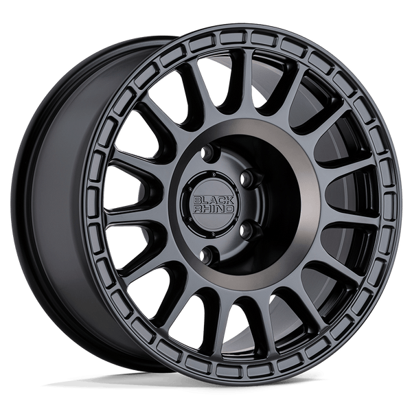 Black Rhino SANDSTORM SEMI GLOSS BLACK W/ MACHINED DARK TINT RING Wheels for 2013-2018 ACURA MDX [] - 18X8 35 mm - 18"  - (2018 2017 2016 2015 2014 2013)