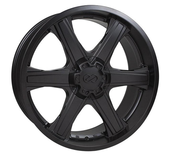 Enkei BlackHawk Matte Black Wheels for 2007-2018 GMC YUKON DENALI 1500 - 18x8.5 30 mm - 18" - (2018 2017 2016 2015 2014 2013 2012 2011 2010 2009 2008 2007)