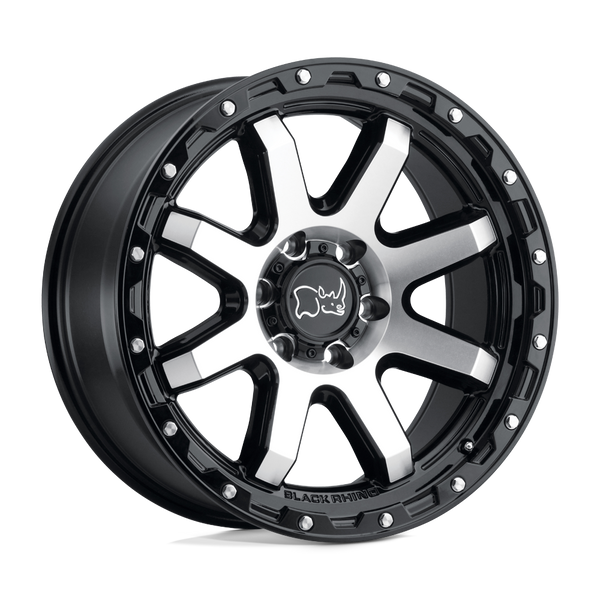 Black Rhino COYOTE GLOSS BLACK W/ MACHINED FACE & STAINLESS BOLTS Wheels for 2010-2020 FORD F-150 [] - 18X9 12 mm - 18"  - (2020 2019 2018 2017 2016 2015 2014 2013 2012 2011 2010)