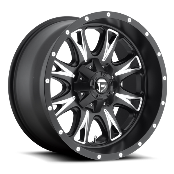 FUEL D513 Black w/ Milled Wheels for 2007-2018 JEEP WRANGLER - 17x9 -12 mm - 17" - (2018 2017 2016 2015 2014 2013 2012 2011 2010 2009 2008 2007)