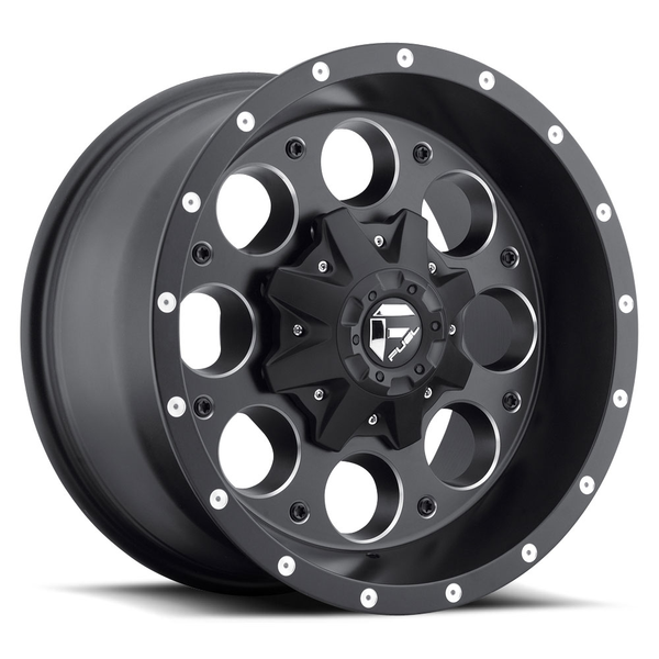 FUEL D525 Black w/ Milled Wheels for 2007-2018 JEEP WRANGLER - 17x9 01 mm - 17" - (2018 2017 2016 2015 2014 2013 2012 2011 2010 2009 2008 2007)