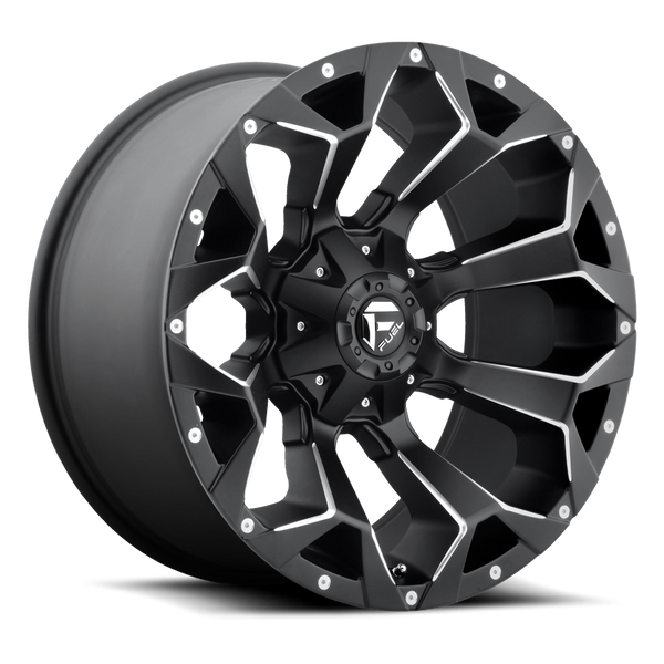 FUEL D546 Black w/ Milled Wheels for 2007-2018 JEEP WRANGLER - 22x9.5 20 mm - 22" - (2018 2017 2016 2015 2014 2013 2012 2011 2010 2009 2008 2007)