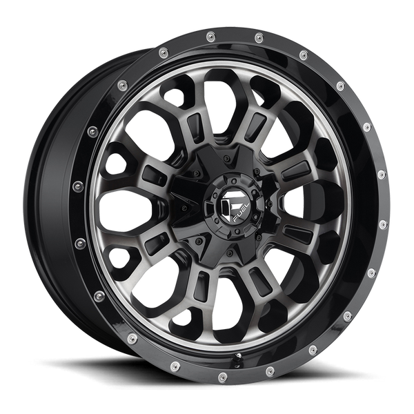 FUEL D561 Black & Machined Wheels for 2007-2018 JEEP WRANGLER - 18x9 -12 mm - 18" - (2018 2017 2016 2015 2014 2013 2012 2011 2010 2009 2008 2007)