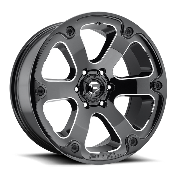 FUEL D562 Black w/ Milled Wheels for 2007-2018 JEEP WRANGLER - 18x9 -12 mm - 18" - (2018 2017 2016 2015 2014 2013 2012 2011 2010 2009 2008 2007)