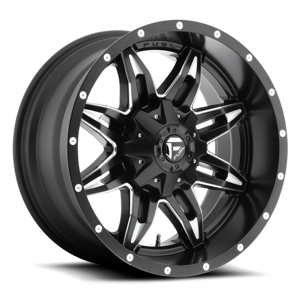 FUEL D567 Black w/ Milled Wheels for 2007-2018 JEEP WRANGLER - 20x9 01 mm - 20" - (2018 2017 2016 2015 2014 2013 2012 2011 2010 2009 2008 2007)