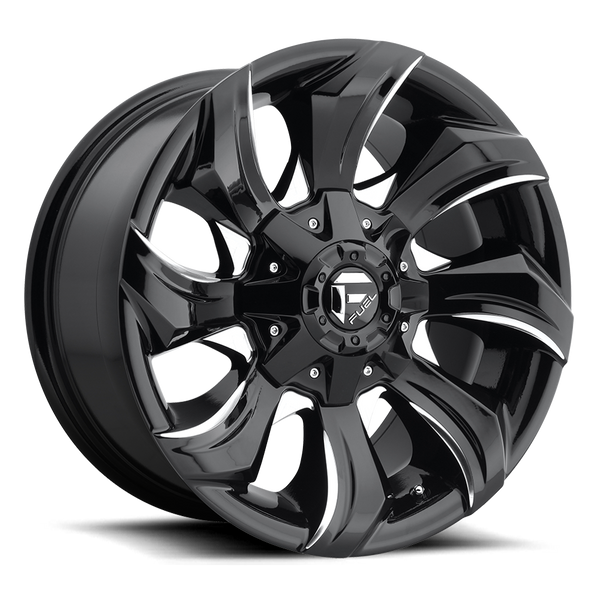 FUEL D571 Black w/ Milled Wheels for 2007-2018 JEEP WRANGLER - 20x9 01 mm - 20" - (2018 2017 2016 2015 2014 2013 2012 2011 2010 2009 2008 2007)