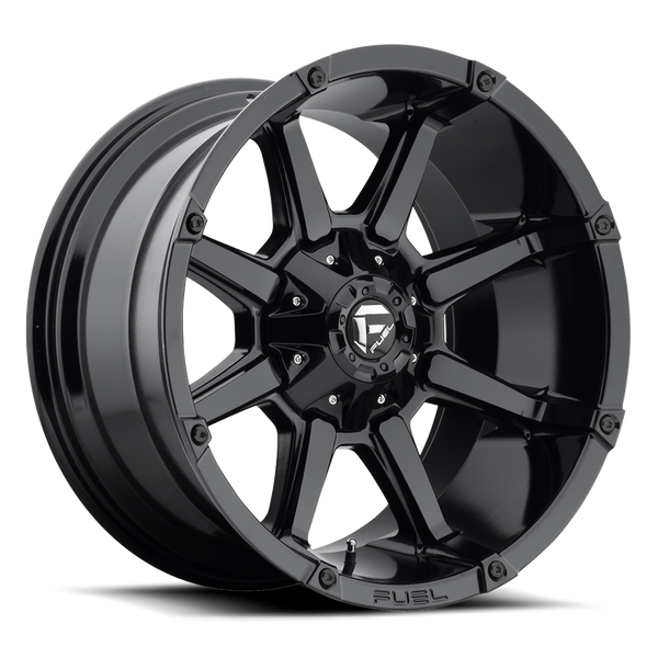 FUEL D575 Gloss Black Wheels for 2007-2018 JEEP WRANGLER - 18x9 -12 mm - 18" - (2018 2017 2016 2015 2014 2013 2012 2011 2010 2009 2008 2007)