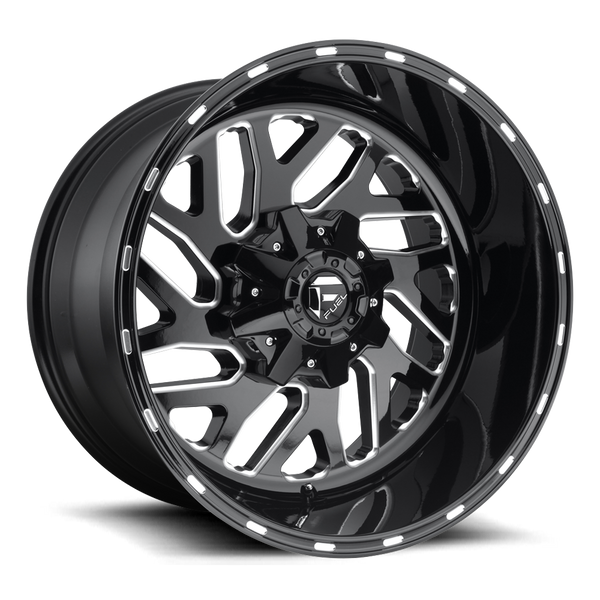 FUEL D581 Black w/ Milled Wheels for 2007-2018 JEEP WRANGLER - 22x10 -18 mm - 22" - (2018 2017 2016 2015 2014 2013 2012 2011 2010 2009 2008 2007)