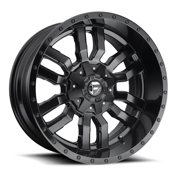 FUEL D596 Matte Black w/ Gloss Black Lip Wheels for 2007-2018 JEEP WRANGLER - 18x9 01 mm - 18" - (2018 2017 2016 2015 2014 2013 2012 2011 2010 2009 2008 2007)