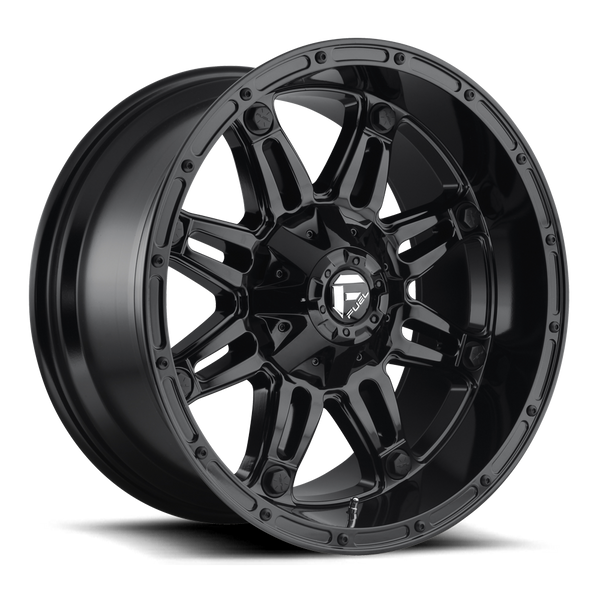 FUEL D625 Gloss Black Wheels for 2007-2018 JEEP WRANGLER - 20x9 01 mm - 20" - (2018 2017 2016 2015 2014 2013 2012 2011 2010 2009 2008 2007)