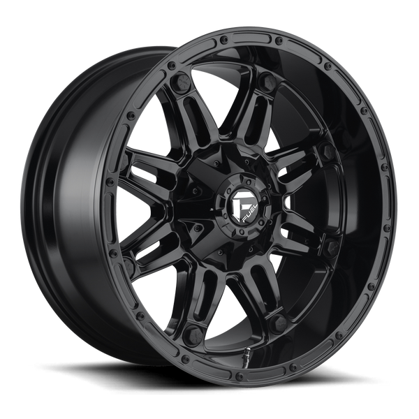 FUEL D625 Gloss Black Wheels for 2007-2018 JEEP WRANGLER - 20x9 -12 mm - 20" - (2018 2017 2016 2015 2014 2013 2012 2011 2010 2009 2008 2007)