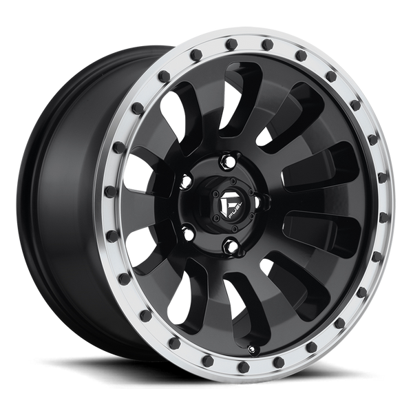 FUEL D629 Black & Machined Wheels for 2007-2018 JEEP WRANGLER - 18x9 01 mm - 18" - (2018 2017 2016 2015 2014 2013 2012 2011 2010 2009 2008 2007)